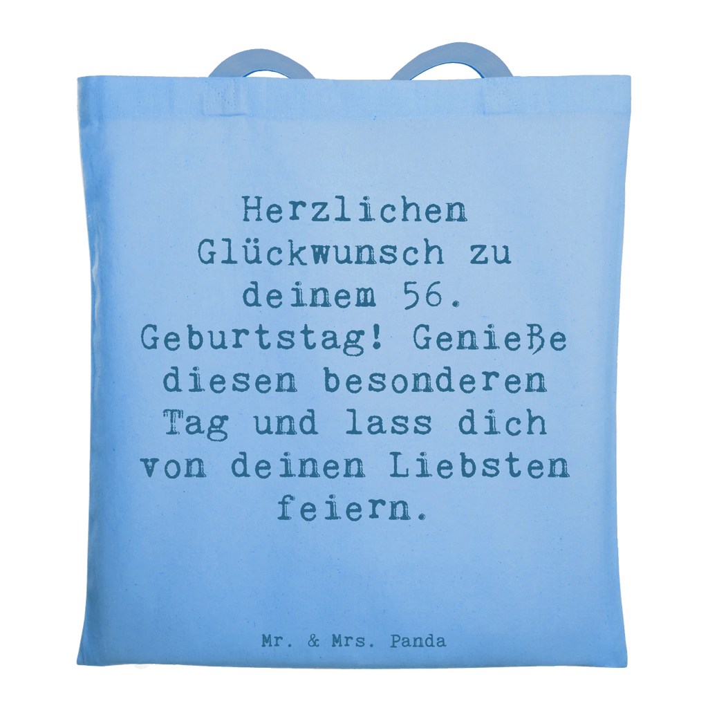 Tragetasche Spruch 56. Geburtstag Beuteltasche, Beutel, Einkaufstasche, Jutebeutel, Stoffbeutel, Tasche, Shopper, Umhängetasche, Strandtasche, Schultertasche, Stofftasche, Tragetasche, Badetasche, Jutetasche, Einkaufstüte, Laptoptasche, Geburtstag, Geburtstagsgeschenk, Geschenk