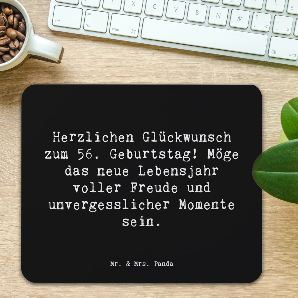 Mouse mat Saying Herzlichen Glückwunsch zum 56. Geburtstag! Möge das neue Lebensjahr voller Freude und unvergesslicher Momente sein. Büroausstattung, Mauspad, Designer Mauspad, Einzigartiges Mauspad, Arbeitszimmer, Mauspad Büro, Mousepad, Mausunterlage, PC Zubehör, Computer zubehör, Geburtstag, Geburtstagsgeschenk, Geschenk