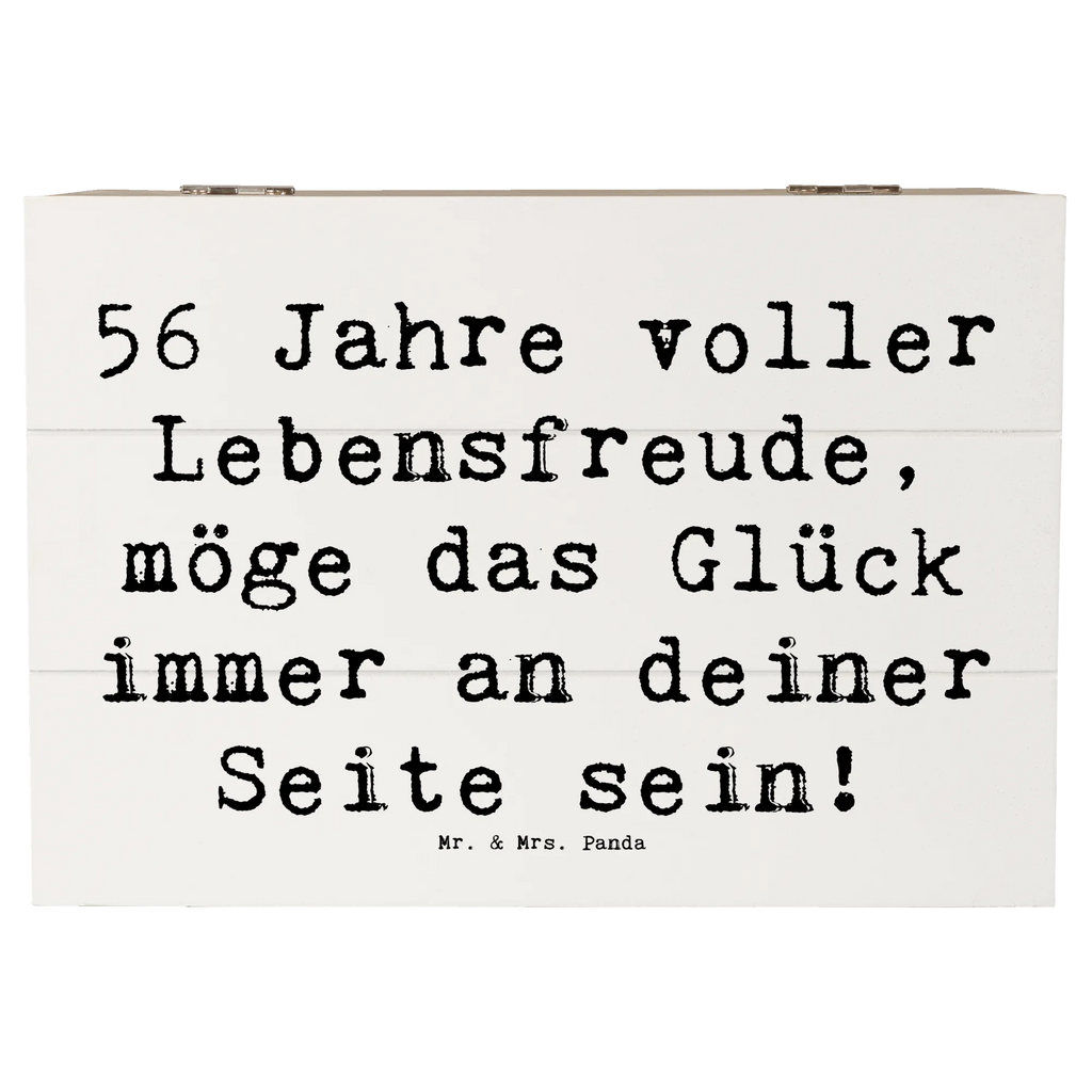 Wooden chest Saying 56 Jahre voller Lebensfreude, möge das Glück immer an deiner Seite sein! Kiste, Aufbewahrungsbox, Schatulle, Dekokiste, Erinnerungsbox, Truhe, Geschenkbox, XXL, Schatzkiste, Holzkiste, Geschenkdose, Erinnerungskiste, Geburtstag, Geburtstagsgeschenk, Geschenk