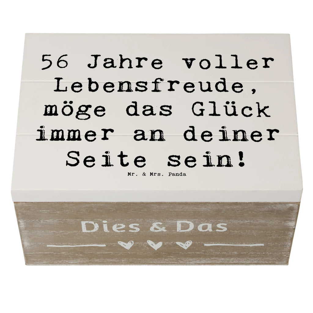 Wooden chest Saying 56 Jahre voller Lebensfreude, möge das Glück immer an deiner Seite sein! Kiste, Aufbewahrungsbox, Schatulle, Dekokiste, Erinnerungsbox, Truhe, Geschenkbox, XXL, Schatzkiste, Holzkiste, Geschenkdose, Erinnerungskiste, Geburtstag, Geburtstagsgeschenk, Geschenk