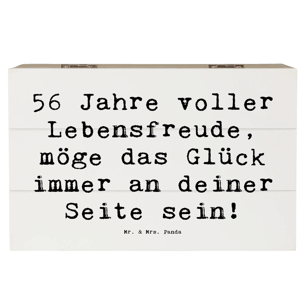 Wooden chest Saying 56 Jahre voller Lebensfreude, möge das Glück immer an deiner Seite sein! Kiste, Aufbewahrungsbox, Schatulle, Dekokiste, Erinnerungsbox, Truhe, Geschenkbox, XXL, Schatzkiste, Holzkiste, Geschenkdose, Erinnerungskiste, Geburtstag, Geburtstagsgeschenk, Geschenk