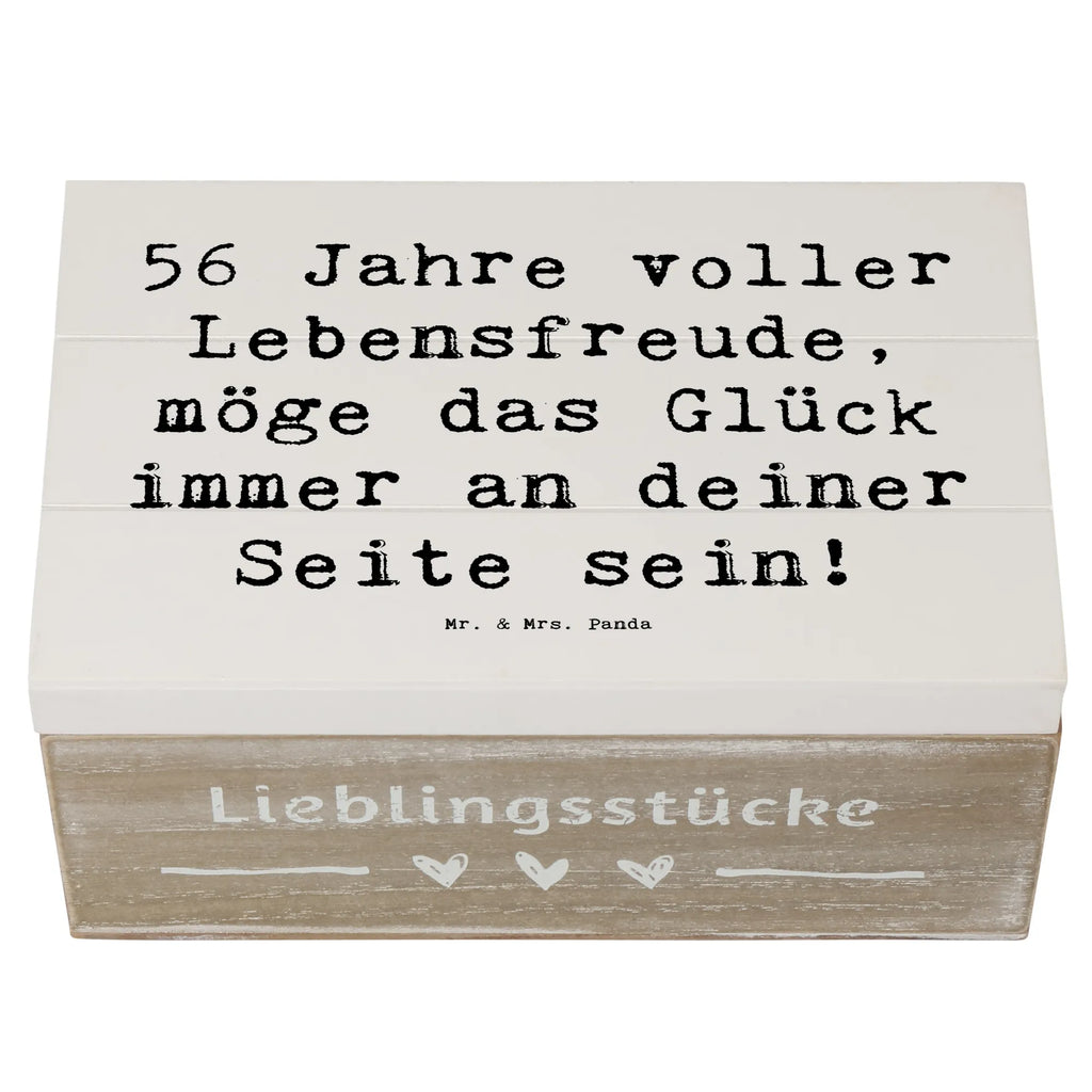 Wooden chest Saying 56 Jahre voller Lebensfreude, möge das Glück immer an deiner Seite sein! Kiste, Aufbewahrungsbox, Schatulle, Dekokiste, Erinnerungsbox, Truhe, Geschenkbox, XXL, Schatzkiste, Holzkiste, Geschenkdose, Erinnerungskiste, Geburtstag, Geburtstagsgeschenk, Geschenk