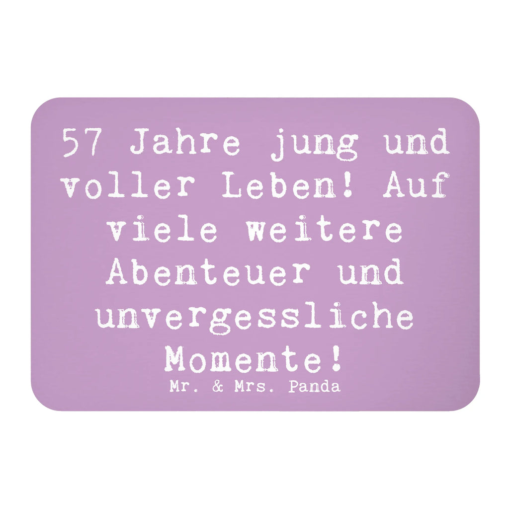 Magnet Saying 57 Jahre jung und voller Leben! Auf viele weitere Abenteuer und unvergessliche Momente! Kühlschrank Dekoration, Whiteboard Magnet, Pinnwandmagnet, Kühlschrankmagnet, Notiz Magnet, Souvenir Magnet, Motivmagnete, Dekomagnet, Geburtstag, Geburtstagsgeschenk, Geschenk