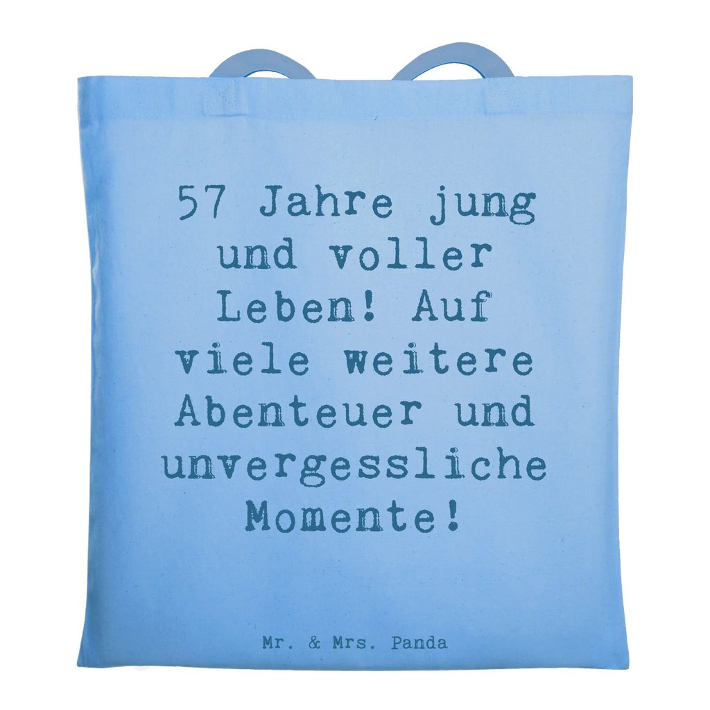 Tragetasche Spruch 57. Geburtstag Jubel Beuteltasche, Beutel, Einkaufstasche, Jutebeutel, Stoffbeutel, Tasche, Shopper, Umhängetasche, Strandtasche, Schultertasche, Stofftasche, Tragetasche, Badetasche, Jutetasche, Einkaufstüte, Laptoptasche, Geburtstag, Geburtstagsgeschenk, Geschenk