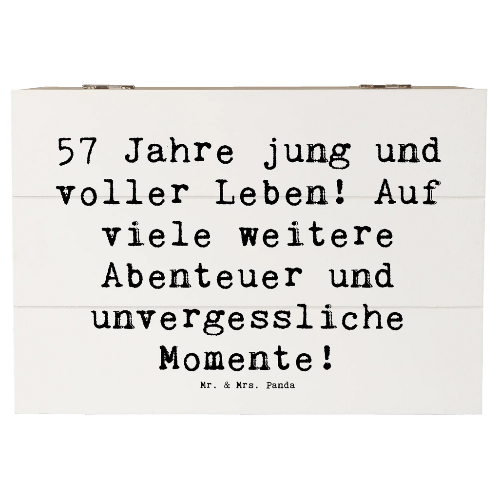 Wooden chest Saying 57 Jahre jung und voller Leben! Auf viele weitere Abenteuer und unvergessliche Momente! XXL, Dekokiste, Schatzkiste, Erinnerungsbox, Erinnerungskiste, Truhe, Holzkiste, Geschenkdose, Aufbewahrungsbox, Schatulle, Kiste, Geschenkbox, Geburtstag, Geburtstagsgeschenk, Geschenk