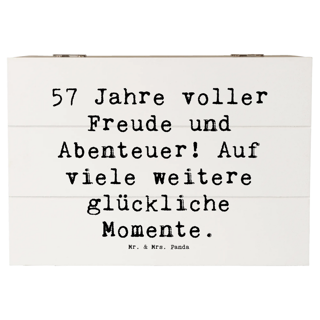 Wooden chest Saying 57 Jahre voller Freude und Abenteuer! Auf viele weitere glückliche Momente. Schatzkiste, Aufbewahrungsbox, Truhe, Erinnerungskiste, Geschenkbox, Holzkiste, Dekokiste, XXL, Erinnerungsbox, Kiste, Geschenkdose, Schatulle, Geburtstag, Geburtstagsgeschenk, Geschenk