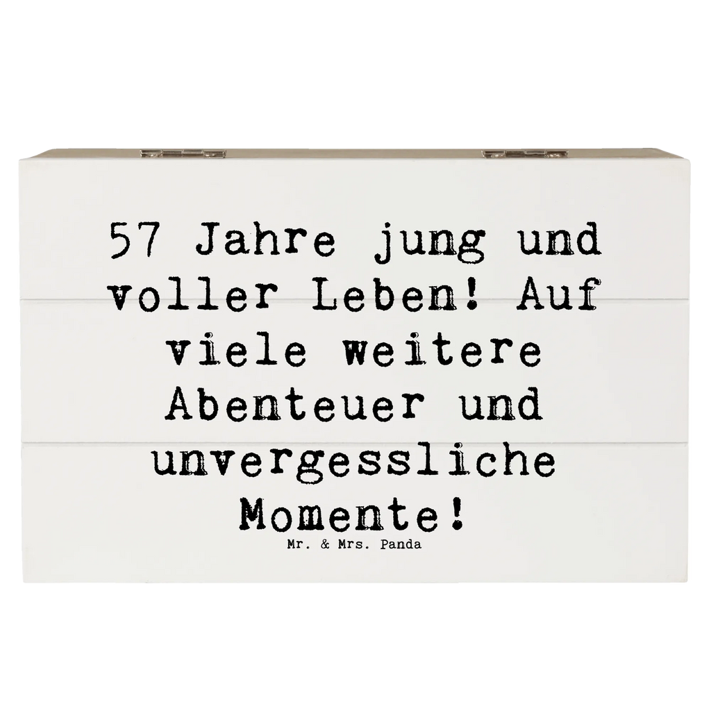 Wooden chest Saying 57 Jahre jung und voller Leben! Auf viele weitere Abenteuer und unvergessliche Momente! XXL, Dekokiste, Schatzkiste, Erinnerungsbox, Erinnerungskiste, Truhe, Holzkiste, Geschenkdose, Aufbewahrungsbox, Schatulle, Kiste, Geschenkbox, Geburtstag, Geburtstagsgeschenk, Geschenk