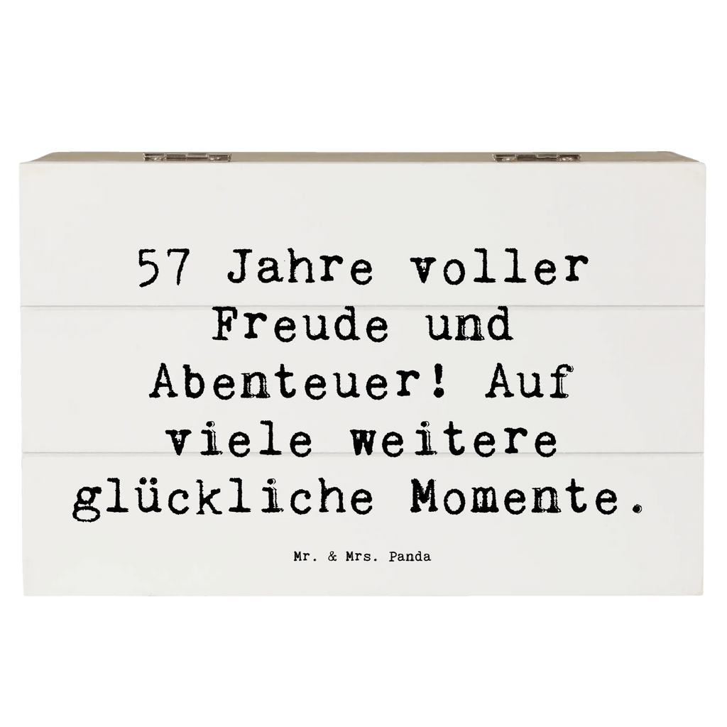 Wooden chest Saying 57 Jahre voller Freude und Abenteuer! Auf viele weitere glückliche Momente. Schatzkiste, Aufbewahrungsbox, Truhe, Erinnerungskiste, Geschenkbox, Holzkiste, Dekokiste, XXL, Erinnerungsbox, Kiste, Geschenkdose, Schatulle, Geburtstag, Geburtstagsgeschenk, Geschenk