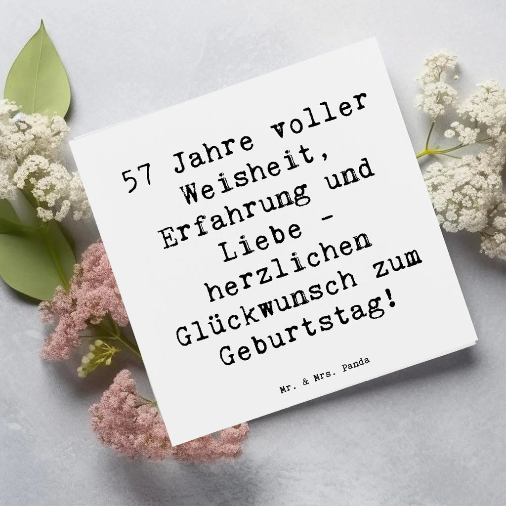 Deluxe Karte Spruch 57. Geburtstag Einladungskarte, Glückwunschkarte, Geburtstagskarte, Karte, Hochwertige Klappkarte, Hochzeitskarte, Klappkarte, Hochwertige Grußkarte, Grußkarte, Geburtstag, Geburtstagsgeschenk, Geschenk