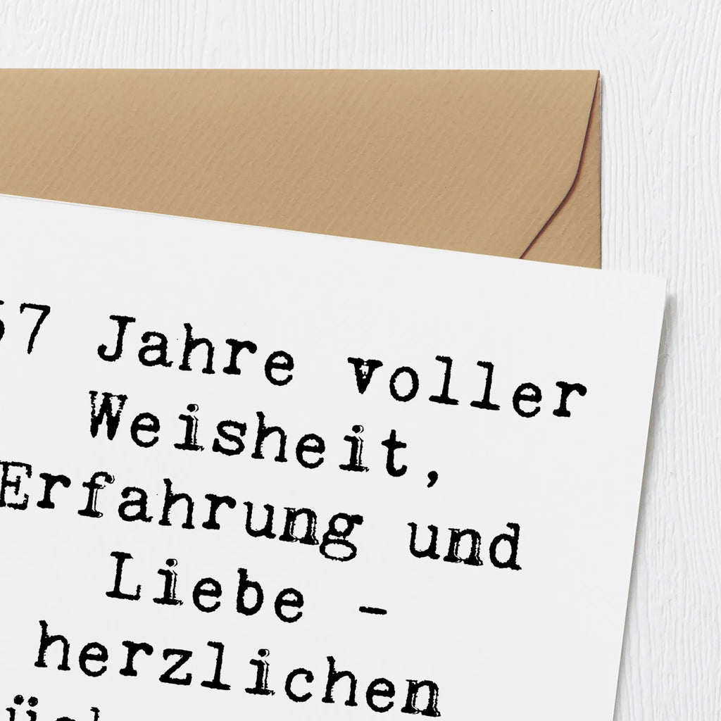 Deluxe Karte Spruch 57. Geburtstag Einladungskarte, Glückwunschkarte, Geburtstagskarte, Karte, Hochwertige Klappkarte, Hochzeitskarte, Klappkarte, Hochwertige Grußkarte, Grußkarte, Geburtstag, Geburtstagsgeschenk, Geschenk