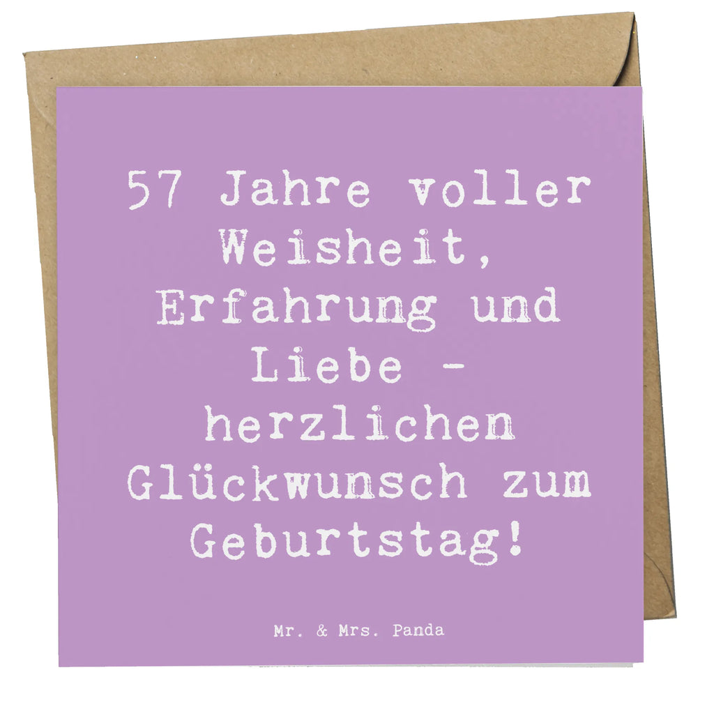 Deluxe Karte Spruch 57. Geburtstag Einladungskarte, Glückwunschkarte, Geburtstagskarte, Karte, Hochwertige Klappkarte, Hochzeitskarte, Klappkarte, Hochwertige Grußkarte, Grußkarte, Geburtstag, Geburtstagsgeschenk, Geschenk