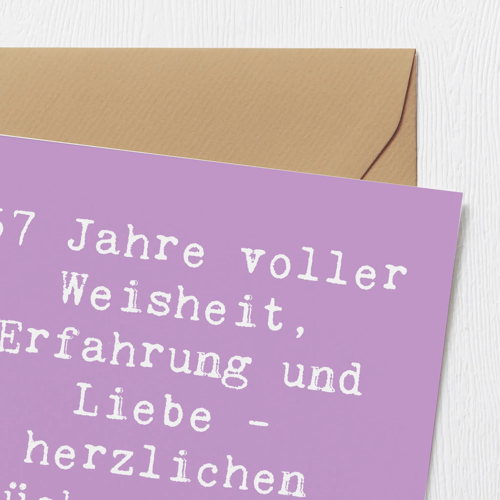 Deluxe Karte Spruch 57. Geburtstag Einladungskarte, Glückwunschkarte, Geburtstagskarte, Karte, Hochwertige Klappkarte, Hochzeitskarte, Klappkarte, Hochwertige Grußkarte, Grußkarte, Geburtstag, Geburtstagsgeschenk, Geschenk