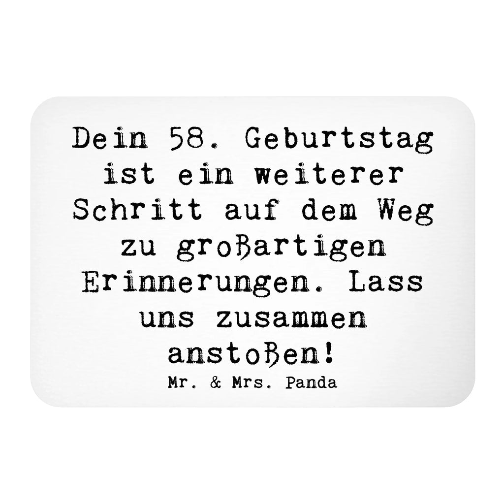 Magnet Spruch 58. Geburtstag Erinnerungen Souvenir Magnet, Whiteboard Magnet, Notiz Magnet, Dekomagnet, Kühlschrankmagnet, Motivmagnete, Kühlschrank Dekoration, Pinnwandmagnet, Geburtstag, Geburtstagsgeschenk, Geschenk