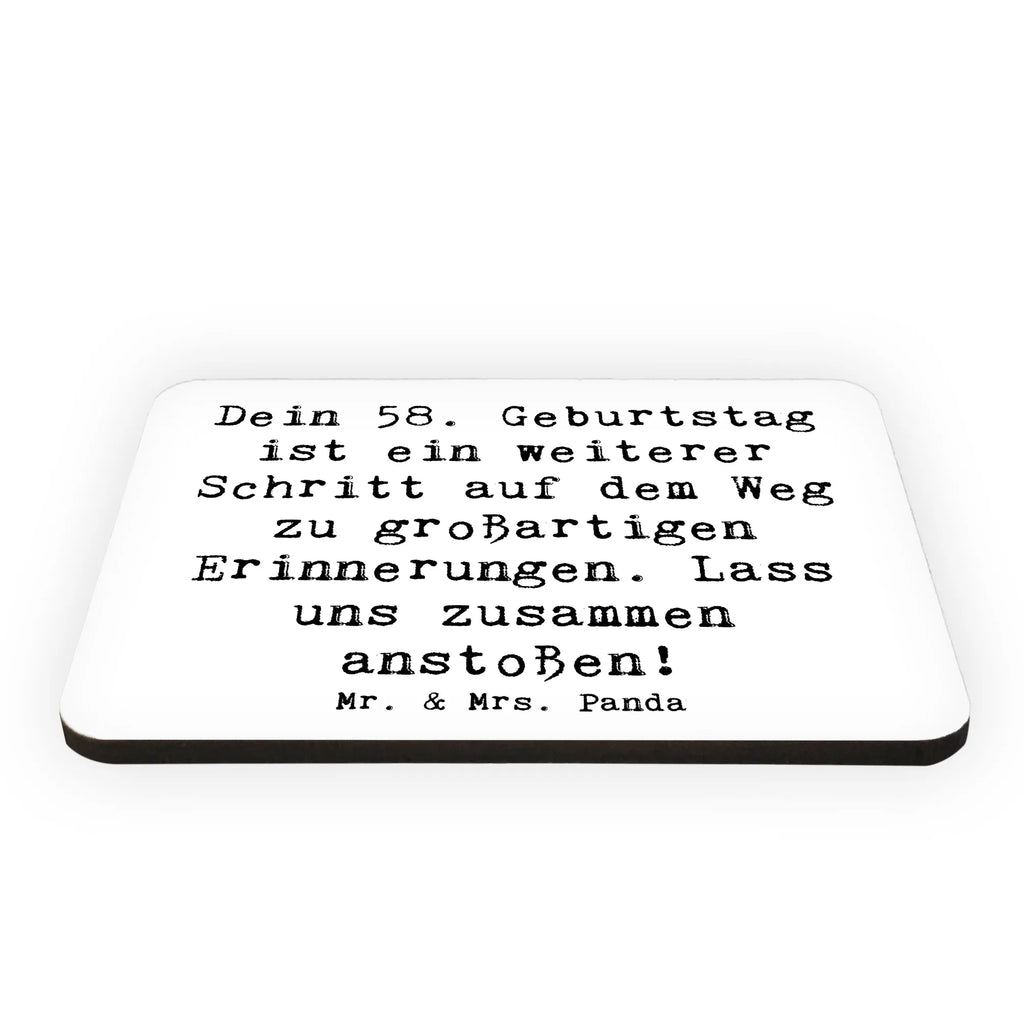 Magnet Spruch 58. Geburtstag Erinnerungen Souvenir Magnet, Whiteboard Magnet, Notiz Magnet, Dekomagnet, Kühlschrankmagnet, Motivmagnete, Kühlschrank Dekoration, Pinnwandmagnet, Geburtstag, Geburtstagsgeschenk, Geschenk