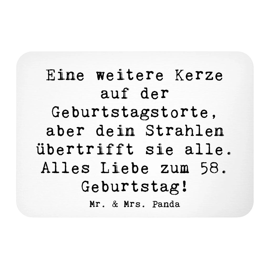 Magnet Spruch 58. Geburtstag Glanz Kühlschrankmagnet, Notiz Magnet, Dekomagnet, Souvenir Magnet, Kühlschrank Dekoration, Pinnwandmagnet, Motivmagnete, Whiteboard Magnet, Geburtstag, Geburtstagsgeschenk, Geschenk
