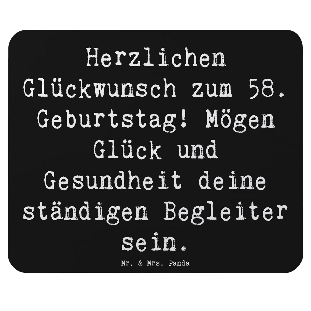 Mouse mat Saying Herzlichen Glückwunsch zum 58. Geburtstag! Mögen Glück und Gesundheit deine ständigen Begleiter sein. Mausunterlage, Einzigartiges Mauspad, Arbeitszimmer, Designer Mauspad, Mauspad Büro, Computer zubehör, PC Zubehör, Mousepad, Büroausstattung, Mauspad, Geburtstag, Geburtstagsgeschenk, Geschenk