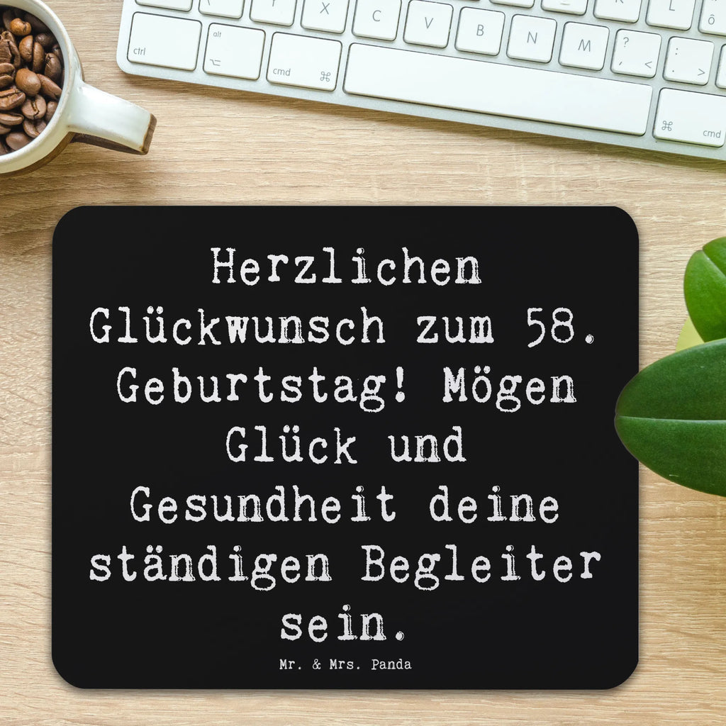 Mouse mat Saying Herzlichen Glückwunsch zum 58. Geburtstag! Mögen Glück und Gesundheit deine ständigen Begleiter sein. Mausunterlage, Einzigartiges Mauspad, Arbeitszimmer, Designer Mauspad, Mauspad Büro, Computer zubehör, PC Zubehör, Mousepad, Büroausstattung, Mauspad, Geburtstag, Geburtstagsgeschenk, Geschenk