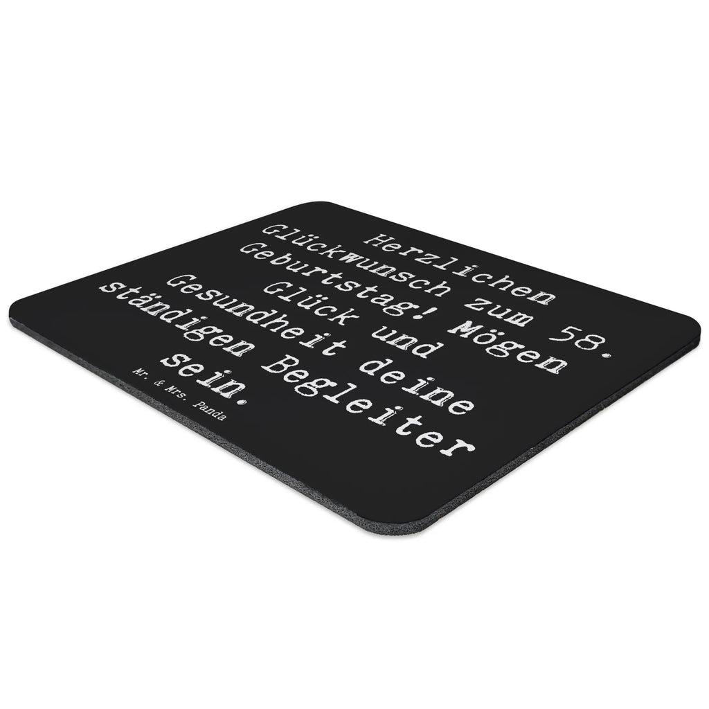 Mouse mat Saying Herzlichen Glückwunsch zum 58. Geburtstag! Mögen Glück und Gesundheit deine ständigen Begleiter sein. Mausunterlage, Einzigartiges Mauspad, Arbeitszimmer, Designer Mauspad, Mauspad Büro, Computer zubehör, PC Zubehör, Mousepad, Büroausstattung, Mauspad, Geburtstag, Geburtstagsgeschenk, Geschenk