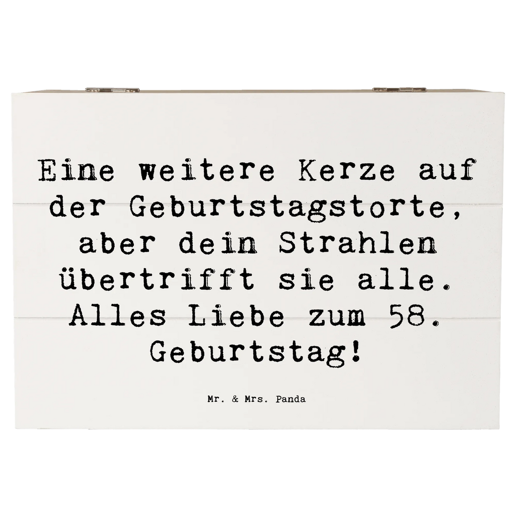 Holzkiste Spruch 58. Geburtstag Glanz Schatulle, Truhe, Dekokiste, Erinnerungskiste, Holzkiste, Schatzkiste, Erinnerungsbox, XXL, Aufbewahrungsbox, Geschenkbox, Geschenkdose, Kiste, Geburtstag, Geburtstagsgeschenk, Geschenk