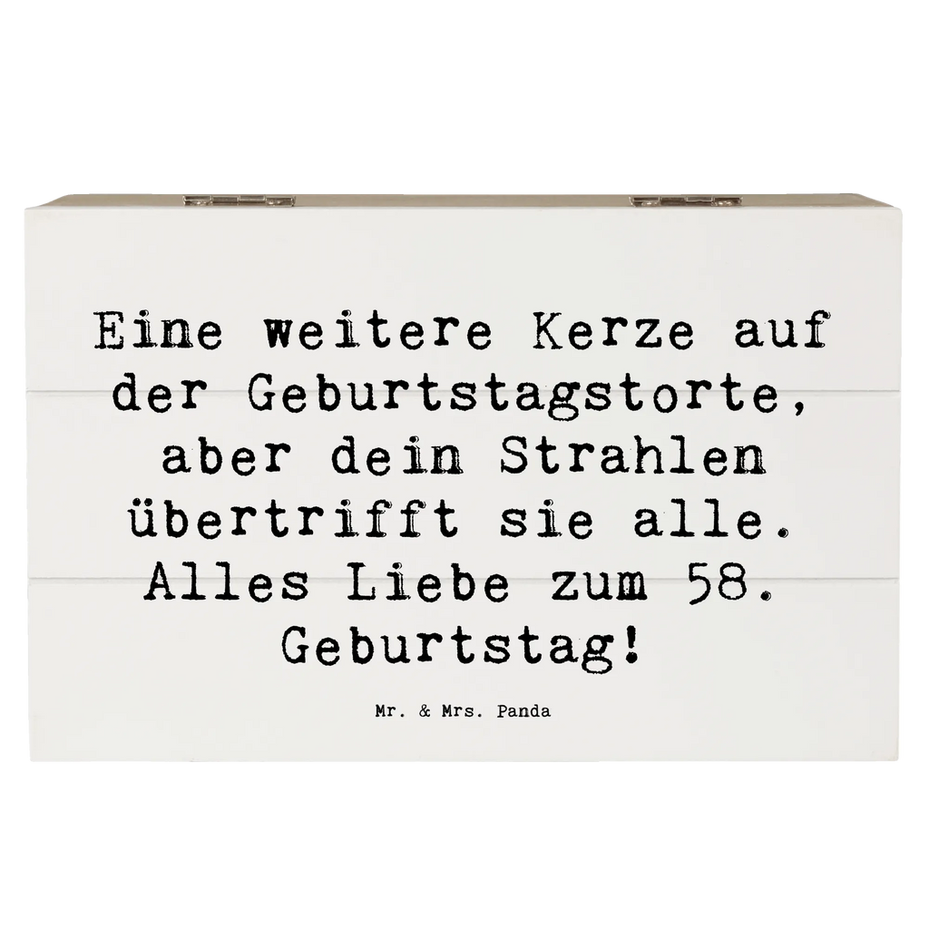 Holzkiste Spruch 58. Geburtstag Glanz Schatulle, Truhe, Dekokiste, Erinnerungskiste, Holzkiste, Schatzkiste, Erinnerungsbox, XXL, Aufbewahrungsbox, Geschenkbox, Geschenkdose, Kiste, Geburtstag, Geburtstagsgeschenk, Geschenk