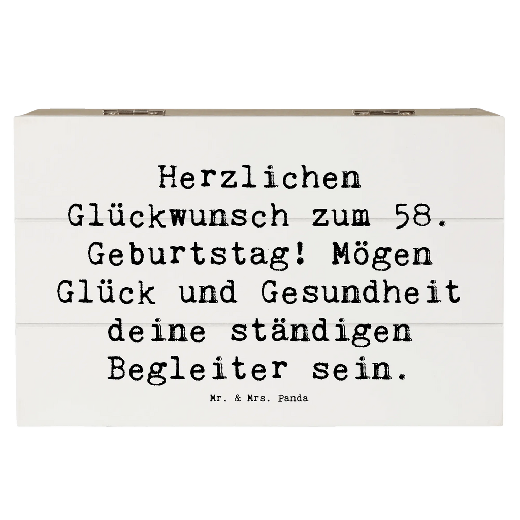 Holzkiste Spruch 58. Geburtstag Erinnerungsbox, Schatzkiste, Geschenkbox, Truhe, Holzkiste, Geschenkdose, Aufbewahrungsbox, Dekokiste, Schatulle, XXL, Erinnerungskiste, Kiste, Geburtstag, Geburtstagsgeschenk, Geschenk