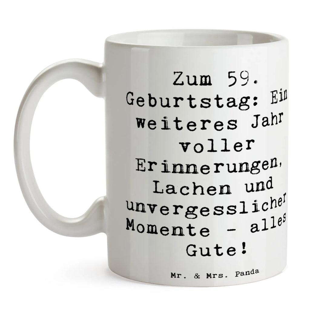 Tasse 59. Geburtstag Tasse mit Zitaten, Geschenktasse, Keramiktasse, Tasse, Tasse mit Motiven, Bürotasse, Teetasse, Porzellantasse, Kaffeetasse, Geburtstag, Geburtstagsgeschenk, Geschenk