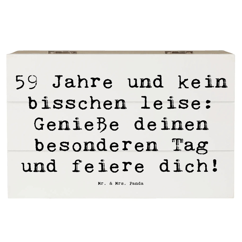 Holzkiste Spruch 59. Geburtstag Feier Aufbewahrungsbox, XXL, Erinnerungskiste, Truhe, Schatulle, Erinnerungsbox, Geschenkdose, Kiste, Dekokiste, Holzkiste, Geschenkbox, Schatzkiste, Geburtstag, Geburtstagsgeschenk, Geschenk