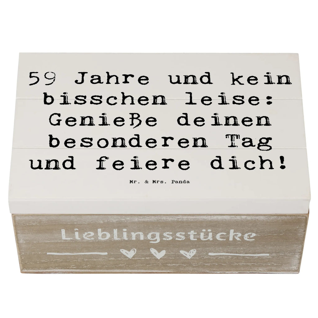 Holzkiste Spruch 59. Geburtstag Feier Aufbewahrungsbox, XXL, Erinnerungskiste, Truhe, Schatulle, Erinnerungsbox, Geschenkdose, Kiste, Dekokiste, Holzkiste, Geschenkbox, Schatzkiste, Geburtstag, Geburtstagsgeschenk, Geschenk