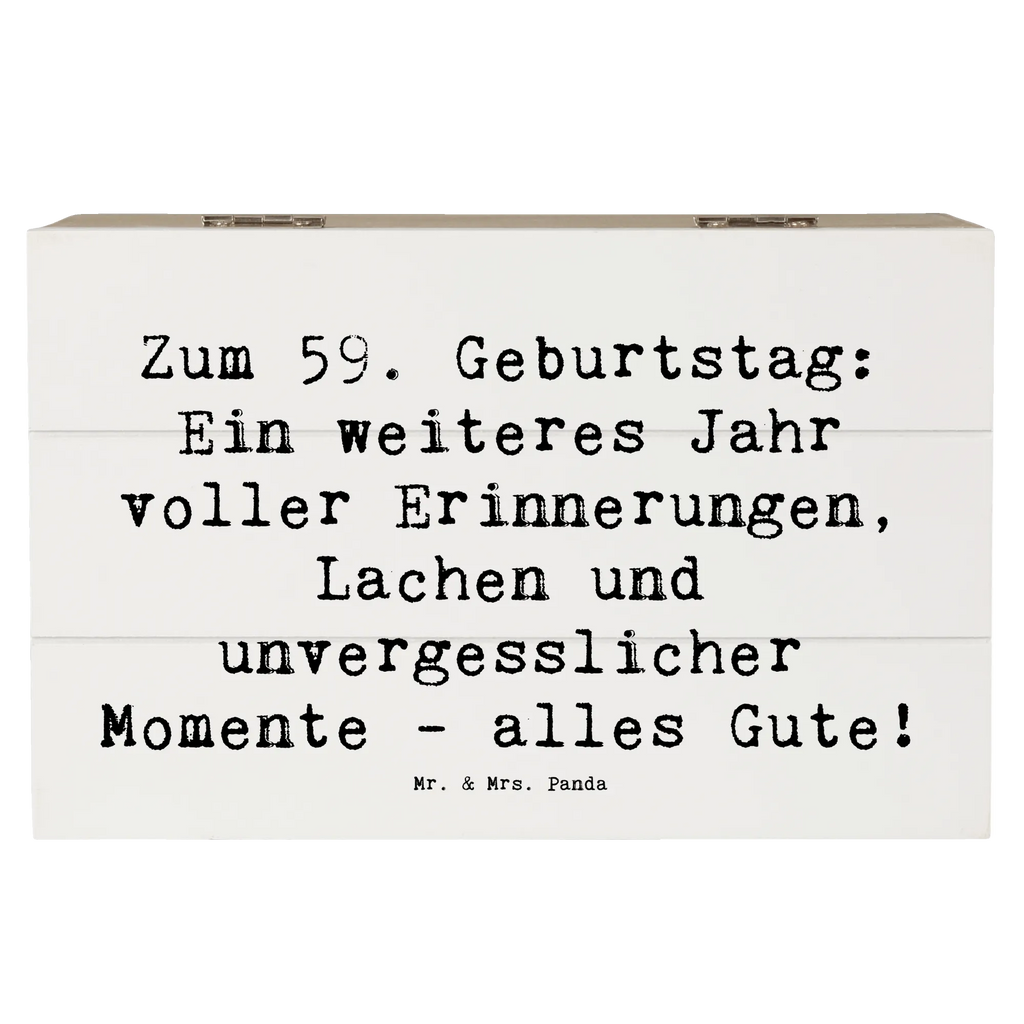 Wooden chest Saying Zum 59. Geburtstag: Ein weiteres Jahr voller Erinnerungen, Lachen und unvergesslicher Momente - alles Gute! XXL, Erinnerungsbox, Truhe, Geschenkbox, Schatzkiste, Erinnerungskiste, Holzkiste, Dekokiste, Schatulle, Kiste, Geschenkdose, Aufbewahrungsbox, Geburtstag, Geburtstagsgeschenk, Geschenk