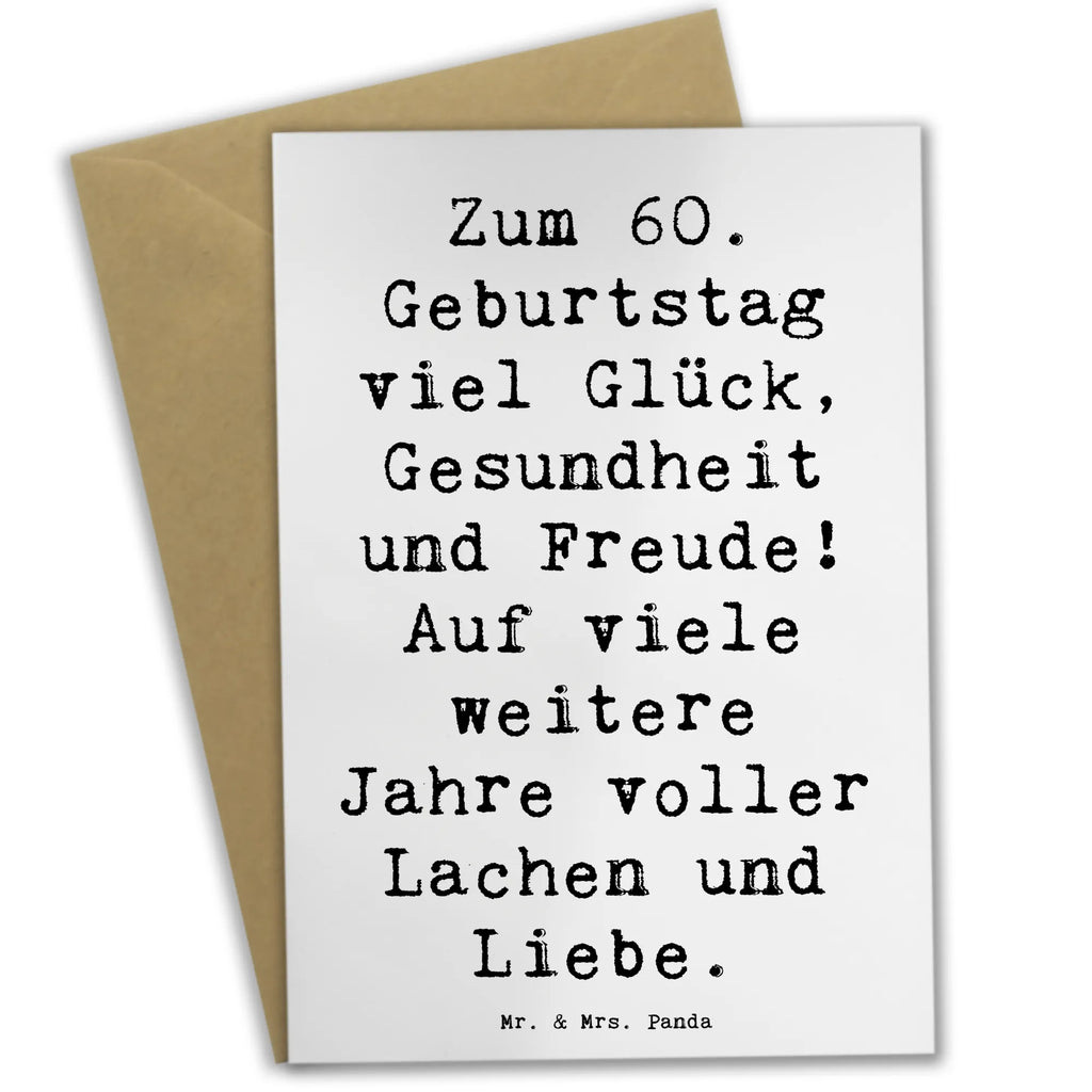 Grußkarte Spruch 60. Geburtstag Glück Grußkarte, Karte, Klappkarte, Ansichtskarten, Geburtstagskarte, Hochzeitskarte, Glückwunschkarte, Einladungskarte, Geburtstag, Geburtstagsgeschenk, Geschenk
