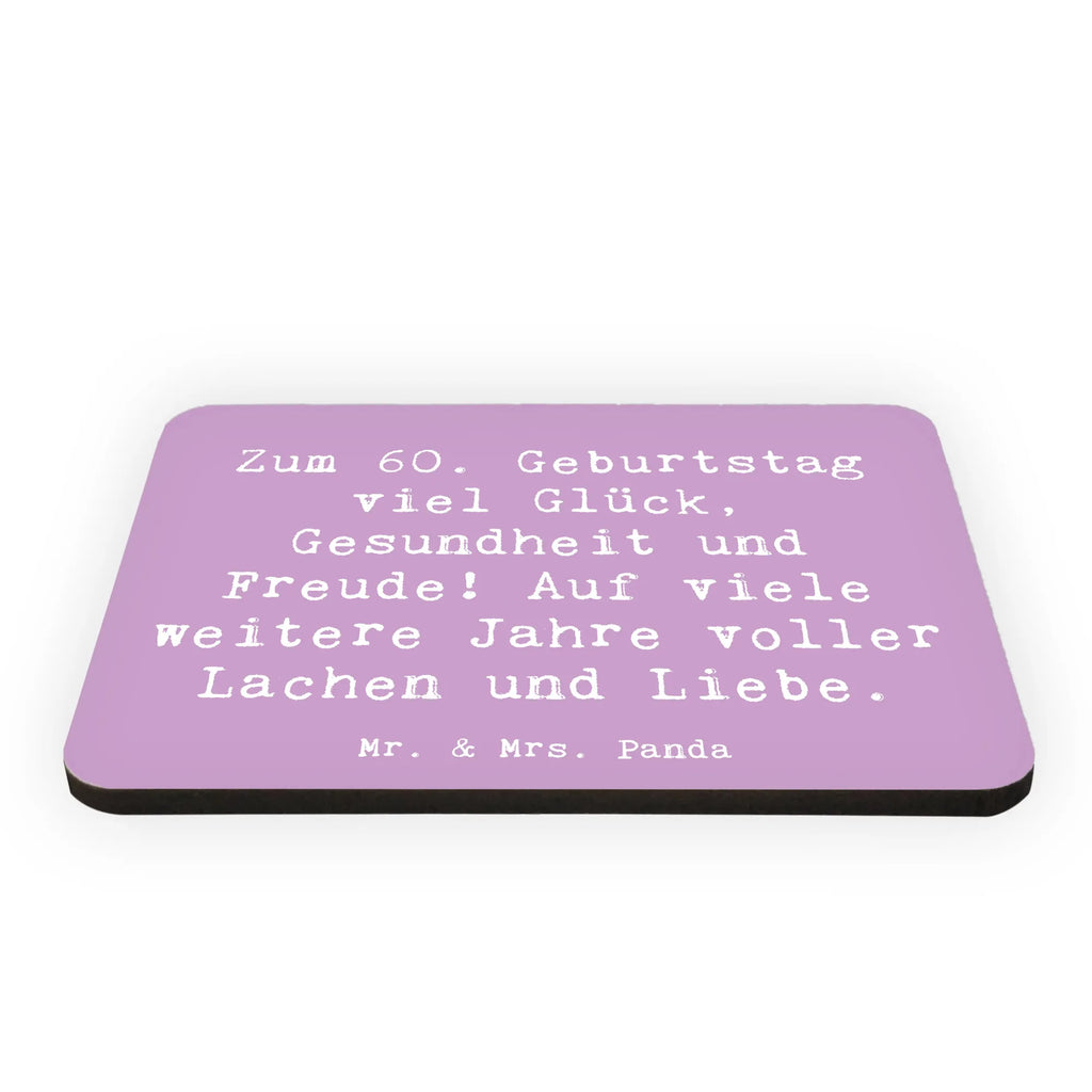 Magnet Saying Zum 60. Geburtstag viel Glück, Gesundheit und Freude! Auf viele weitere Jahre voller Lachen und Liebe. Motivmagnete, Dekomagnet, Souvenir Magnet, Whiteboard Magnet, Kühlschrankmagnet, Kühlschrank Dekoration, Notiz Magnet, Pinnwandmagnet, Geburtstag, Geburtstagsgeschenk, Geschenk