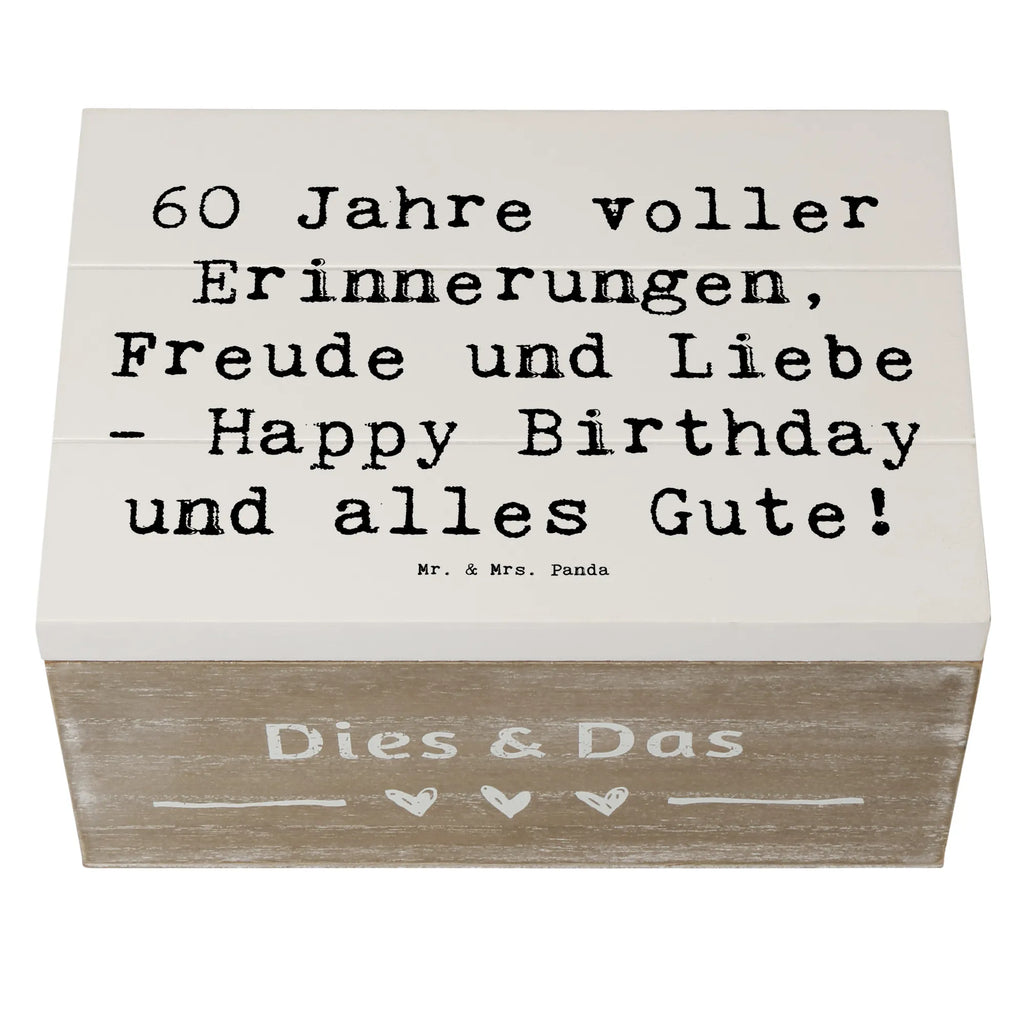 Holzkiste Spruch 60. Geburtstag Glückwunsch Erinnerungskiste, Erinnerungsbox, Holzkiste, Dekokiste, Truhe, Schatzkiste, Aufbewahrungsbox, Geschenkdose, Kiste, Geschenkbox, Schatulle, XXL, Geburtstag, Geburtstagsgeschenk, Geschenk