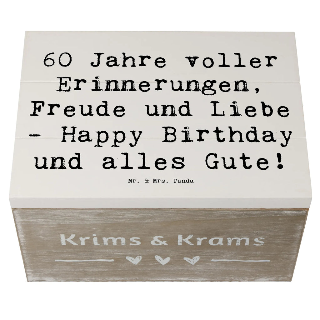 Holzkiste Spruch 60. Geburtstag Glückwunsch Erinnerungskiste, Erinnerungsbox, Holzkiste, Dekokiste, Truhe, Schatzkiste, Aufbewahrungsbox, Geschenkdose, Kiste, Geschenkbox, Schatulle, XXL, Geburtstag, Geburtstagsgeschenk, Geschenk