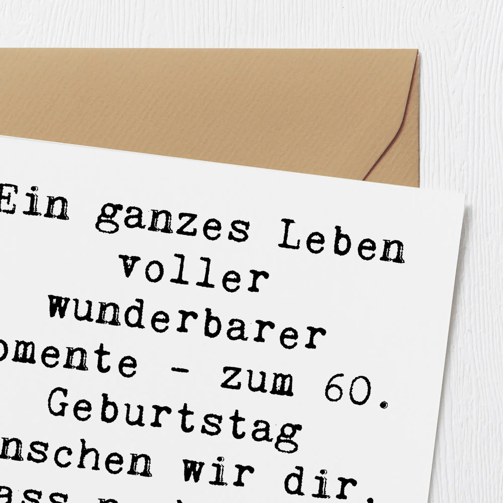 Deluxe Karte Spruch 60. Geburtstag Momente Karte, Einladungskarte, Hochwertige Klappkarte, Grußkarte, Geburtstagskarte, Hochzeitskarte, Glückwunschkarte, Hochwertige Grußkarte, Klappkarte, Geburtstag, Geburtstagsgeschenk, Geschenk