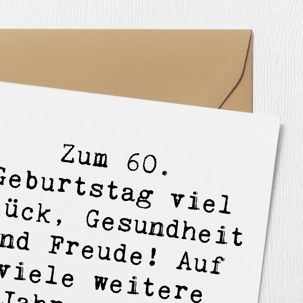 Deluxe Karte Spruch 60. Geburtstag Glück Hochwertige Klappkarte, Klappkarte, Karte, Glückwunschkarte, Geburtstagskarte, Grußkarte, Einladungskarte, Hochzeitskarte, Hochwertige Grußkarte, Geburtstag, Geburtstagsgeschenk, Geschenk