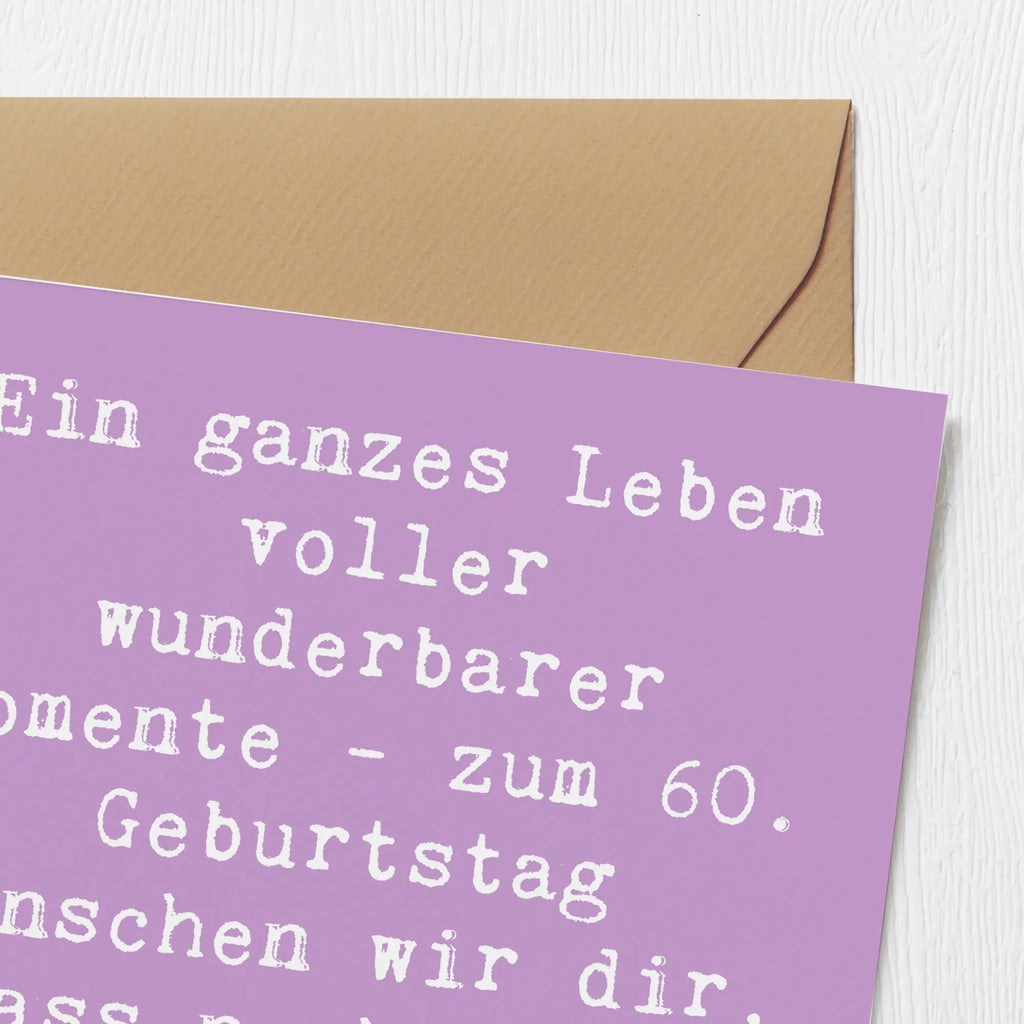 Deluxe Karte Spruch 60. Geburtstag Momente Karte, Einladungskarte, Hochwertige Klappkarte, Grußkarte, Geburtstagskarte, Hochzeitskarte, Glückwunschkarte, Hochwertige Grußkarte, Klappkarte, Geburtstag, Geburtstagsgeschenk, Geschenk