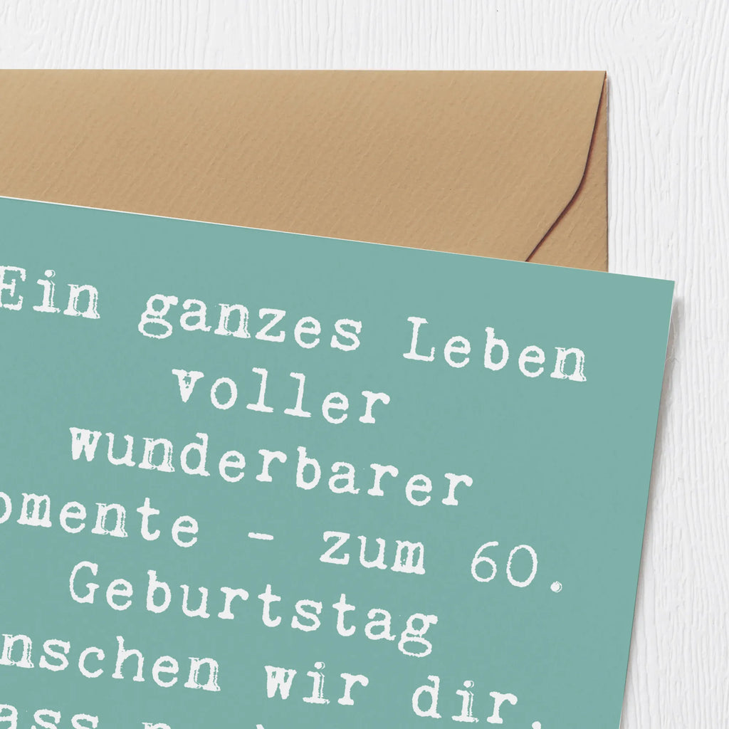 Deluxe Karte Spruch 60. Geburtstag Momente Karte, Einladungskarte, Hochwertige Klappkarte, Grußkarte, Geburtstagskarte, Hochzeitskarte, Glückwunschkarte, Hochwertige Grußkarte, Klappkarte, Geburtstag, Geburtstagsgeschenk, Geschenk