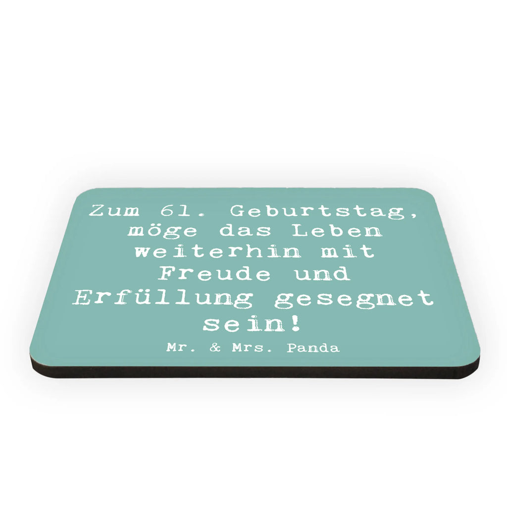 Magnet Spruch 61. Geburtstag Freude Dekomagnet, Kühlschrankmagnet, Notiz Magnet, Whiteboard Magnet, Pinnwandmagnet, Kühlschrank Dekoration, Souvenir Magnet, Motivmagnete, Geburtstag, Geburtstagsgeschenk, Geschenk