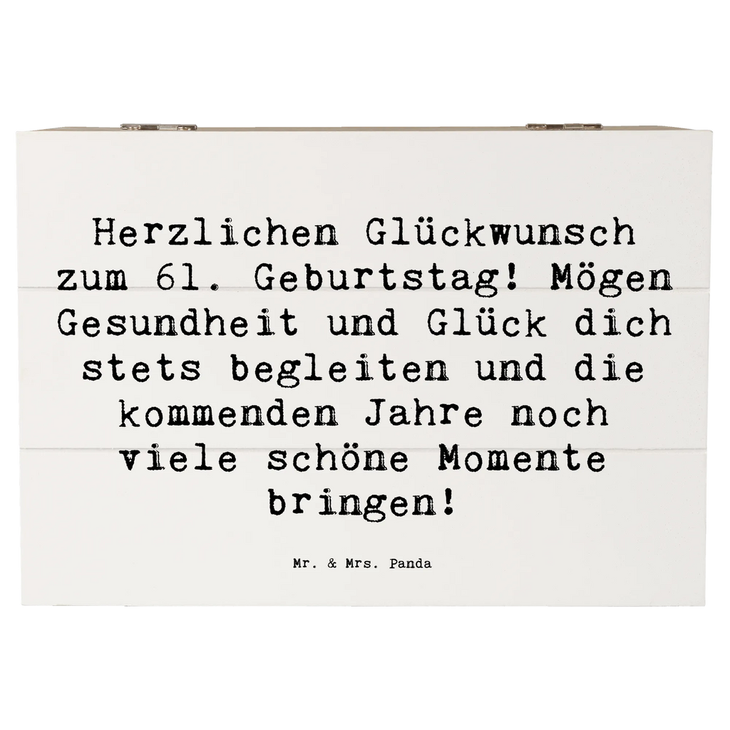 Holzkiste Spruch 61. Geburtstag Erinnerungskiste, XXL, Geschenkbox, Geschenkdose, Schatzkiste, Aufbewahrungsbox, Truhe, Holzkiste, Erinnerungsbox, Kiste, Schatulle, Dekokiste, Geburtstag, Geburtstagsgeschenk, Geschenk