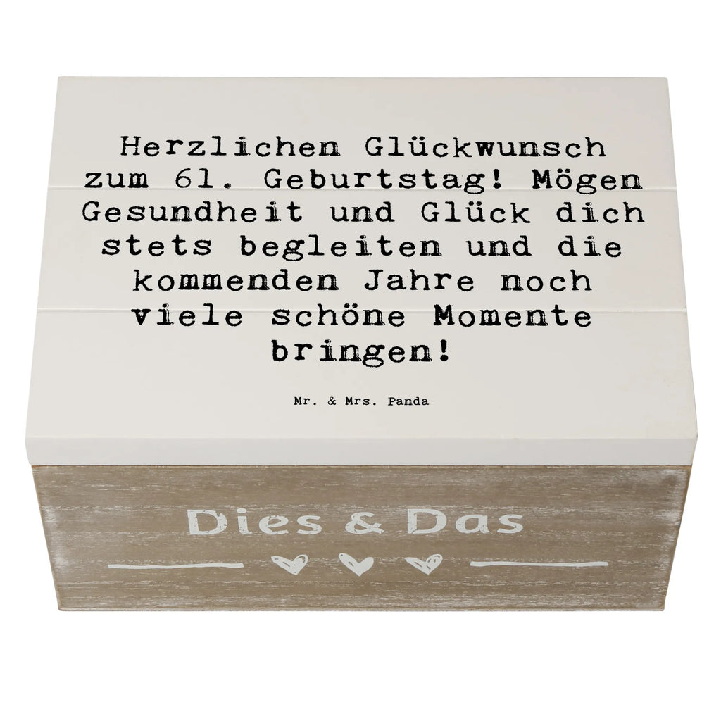 Holzkiste Spruch 61. Geburtstag Erinnerungskiste, XXL, Geschenkbox, Geschenkdose, Schatzkiste, Aufbewahrungsbox, Truhe, Holzkiste, Erinnerungsbox, Kiste, Schatulle, Dekokiste, Geburtstag, Geburtstagsgeschenk, Geschenk