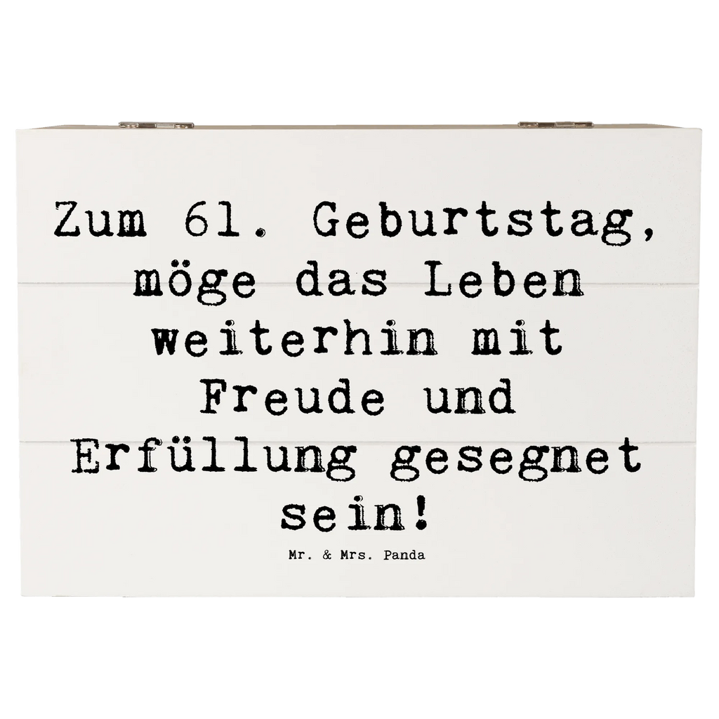 Holzkiste Spruch 61. Geburtstag Freude Schatulle, Truhe, Geschenkdose, Aufbewahrungsbox, Erinnerungsbox, Erinnerungskiste, Schatzkiste, Holzkiste, Kiste, XXL, Geschenkbox, Dekokiste, Geburtstag, Geburtstagsgeschenk, Geschenk
