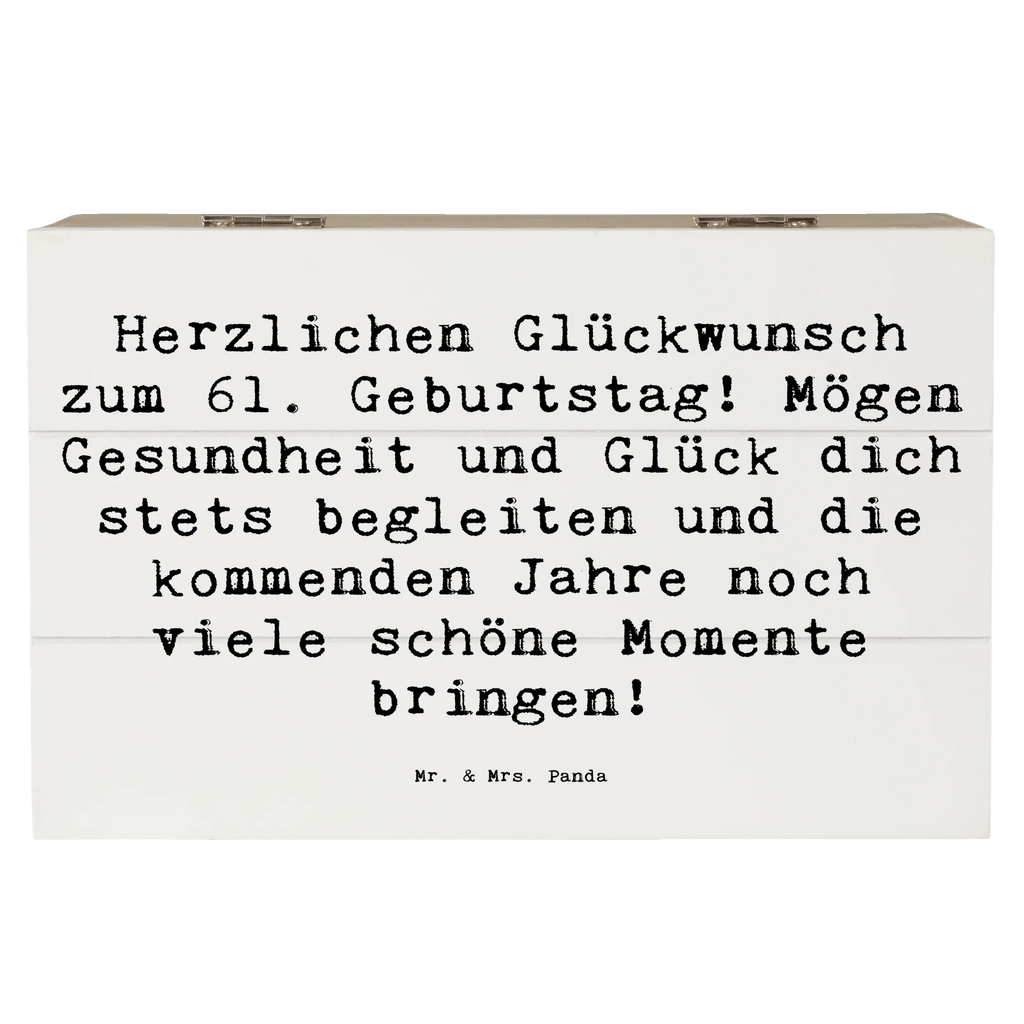 Holzkiste Spruch 61. Geburtstag Erinnerungskiste, XXL, Geschenkbox, Geschenkdose, Schatzkiste, Aufbewahrungsbox, Truhe, Holzkiste, Erinnerungsbox, Kiste, Schatulle, Dekokiste, Geburtstag, Geburtstagsgeschenk, Geschenk