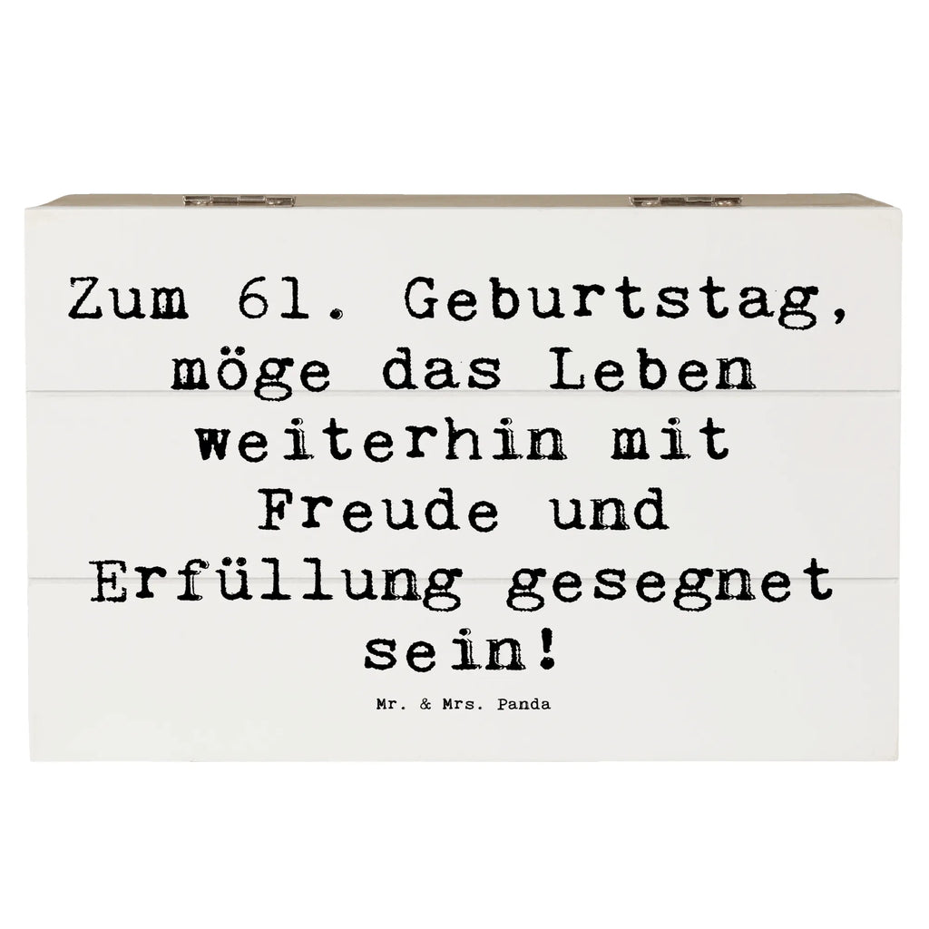 Holzkiste Spruch 61. Geburtstag Freude Schatulle, Truhe, Geschenkdose, Aufbewahrungsbox, Erinnerungsbox, Erinnerungskiste, Schatzkiste, Holzkiste, Kiste, XXL, Geschenkbox, Dekokiste, Geburtstag, Geburtstagsgeschenk, Geschenk