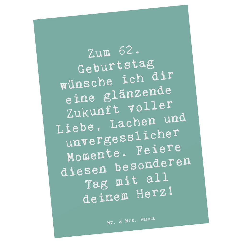 Postkarte Spruch 62. Geburtstag Glänzende Zukunft Ansichtskarten, Dankeskarte, Ansichtskarte, Karte, Grußkarte, Postkarte, Einladung, Geburtstagskarte, Einladungskarte, Geschenkkarte, Einladung Geburtstag, Einladungskarten Geburtstag, Geburtstag, Geburtstagsgeschenk, Geschenk