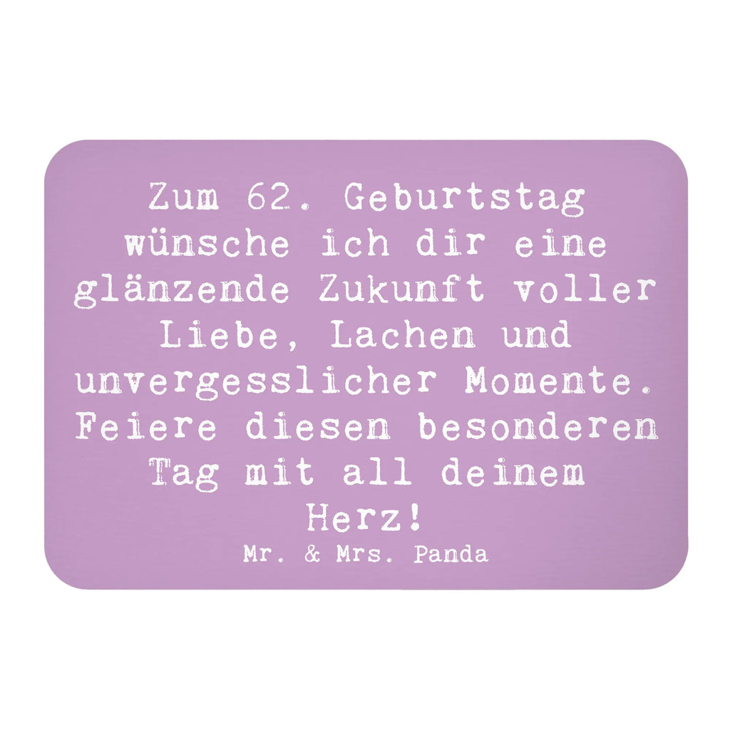 Magnet Spruch 62. Geburtstag Glänzende Zukunft Kühlschrank Dekoration, Souvenir Magnet, Kühlschrankmagnet, Pinnwandmagnet, Motivmagnete, Notiz Magnet, Whiteboard Magnet, Dekomagnet, Geburtstag, Geburtstagsgeschenk, Geschenk