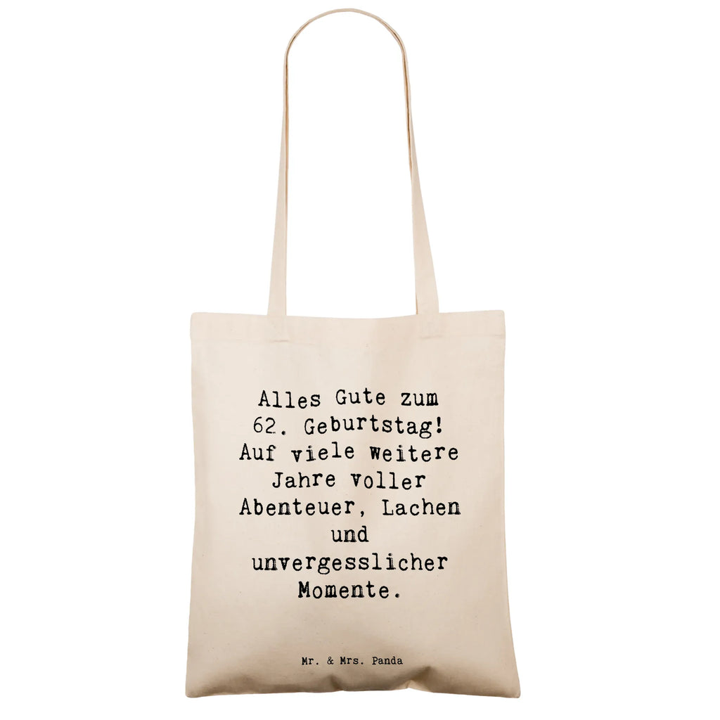 Tragetasche Spruch 62. Geburtstag Beuteltasche, Beutel, Einkaufstasche, Jutebeutel, Stoffbeutel, Tasche, Shopper, Umhängetasche, Strandtasche, Schultertasche, Stofftasche, Tragetasche, Badetasche, Jutetasche, Einkaufstüte, Laptoptasche, Geburtstag, Geburtstagsgeschenk, Geschenk