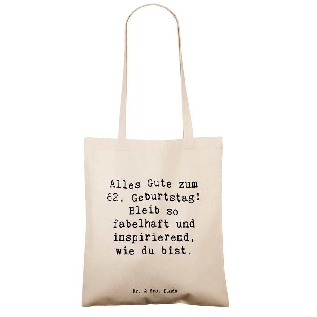 Tragetasche Spruch 62. Geburtstag Freude Beuteltasche, Beutel, Einkaufstasche, Jutebeutel, Stoffbeutel, Tasche, Shopper, Umhängetasche, Strandtasche, Schultertasche, Stofftasche, Tragetasche, Badetasche, Jutetasche, Einkaufstüte, Laptoptasche, Geburtstag, Geburtstagsgeschenk, Geschenk