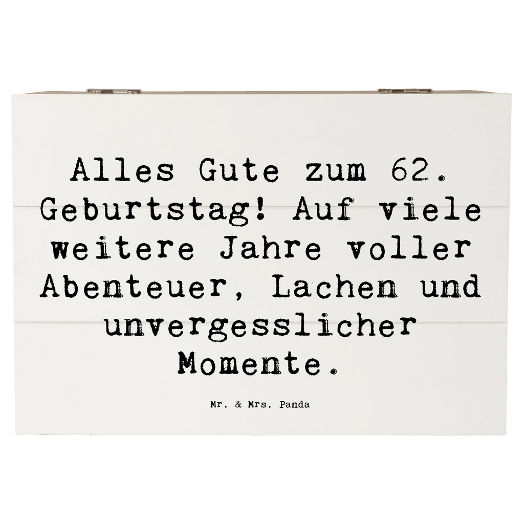 Holzkiste Spruch 62. Geburtstag Truhe, Schatulle, Geschenkdose, Aufbewahrungsbox, Erinnerungskiste, Kiste, Erinnerungsbox, Dekokiste, XXL, Holzkiste, Schatzkiste, Geschenkbox, Geburtstag, Geburtstagsgeschenk, Geschenk