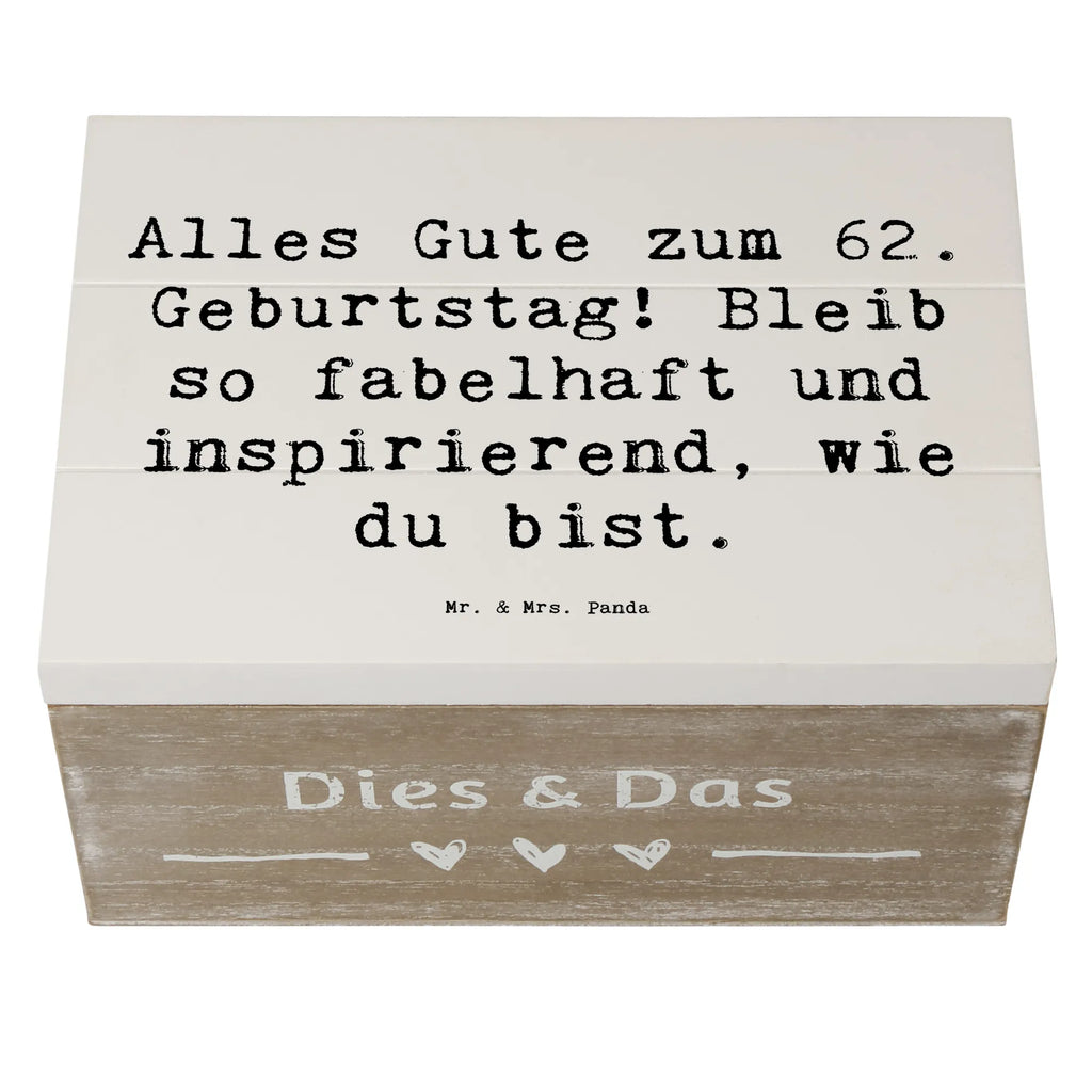 Holzkiste Spruch 62. Geburtstag Freude Schatzkiste, Holzkiste, Geschenkbox, Aufbewahrungsbox, Truhe, Geschenkdose, Dekokiste, Kiste, Erinnerungsbox, Erinnerungskiste, XXL, Schatulle, Geburtstag, Geburtstagsgeschenk, Geschenk