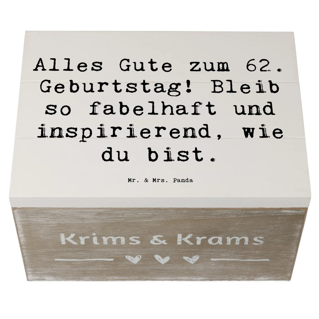 Holzkiste Spruch 62. Geburtstag Freude Schatzkiste, Holzkiste, Geschenkbox, Aufbewahrungsbox, Truhe, Geschenkdose, Dekokiste, Kiste, Erinnerungsbox, Erinnerungskiste, XXL, Schatulle, Geburtstag, Geburtstagsgeschenk, Geschenk